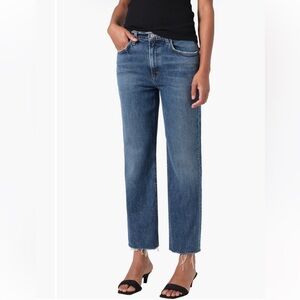 AGOLDE jeans size 24 valen frayed mid rise- straight leg -ankle length -zip fly